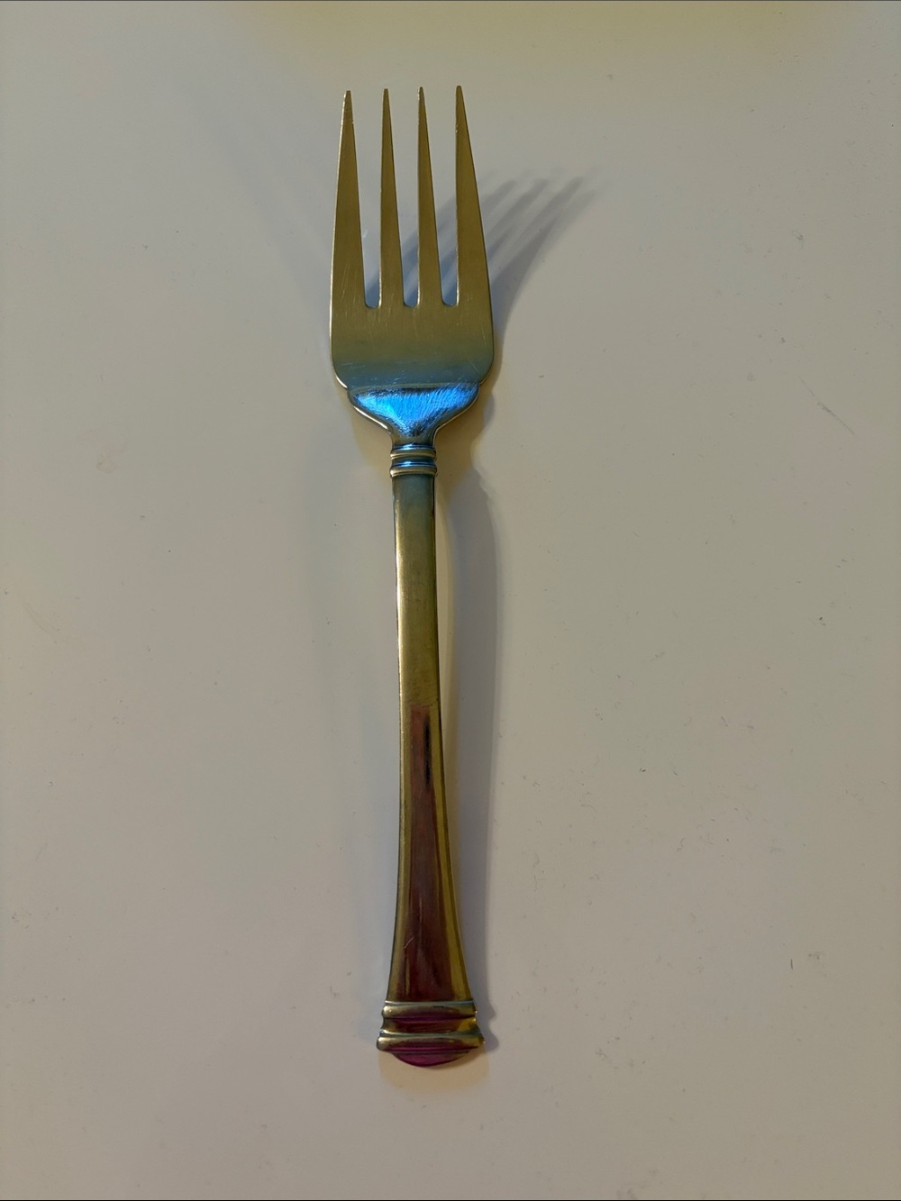 Towle Classique Bands 18/8 glossy stainless flatware 9” serving meat fork VGUC